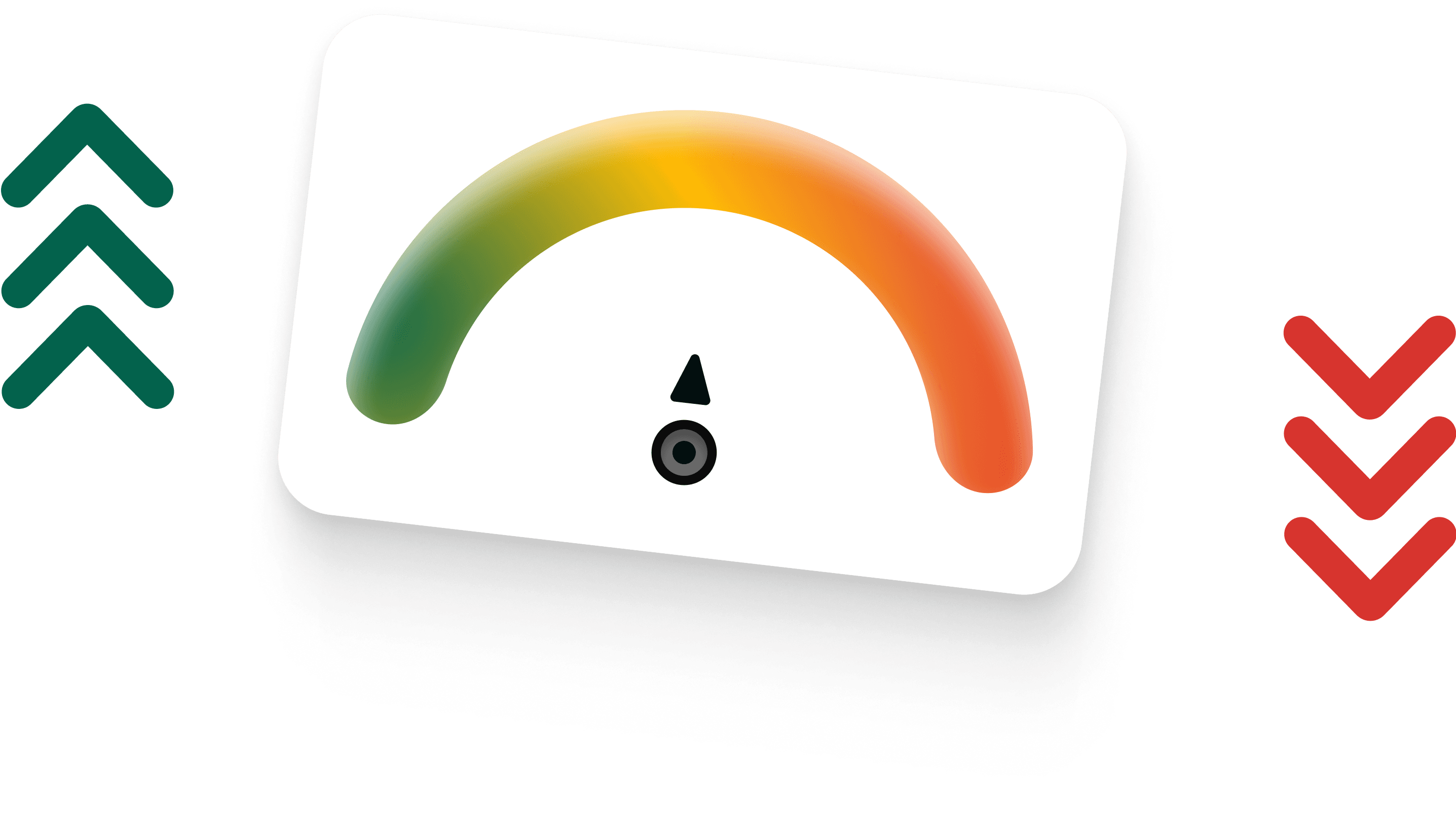 Stressometer gauge showing stress levels